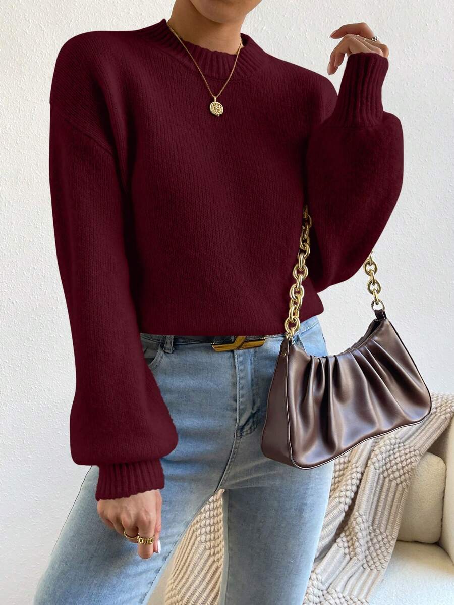 Ava Turtleneck Drop Shoulder Sweater - view 14