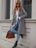 Sabine Notch Lapel Midi Length Longline Overcoat - front view