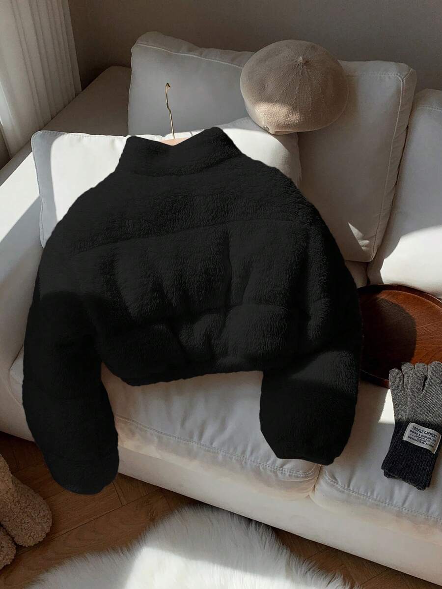 Anya Cropped Stand Collar Collared Puffer Jacket - view 8