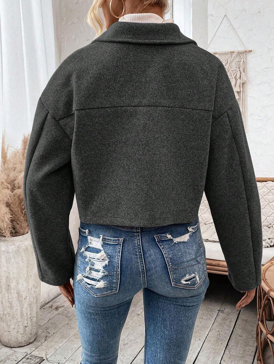 Marguerite Zip Front Collared Patch Pocket Jacket - view 14