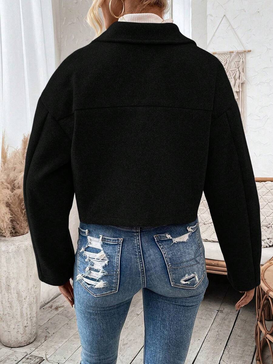 Marguerite Zip Front Collared Patch Pocket Jacket - view 8