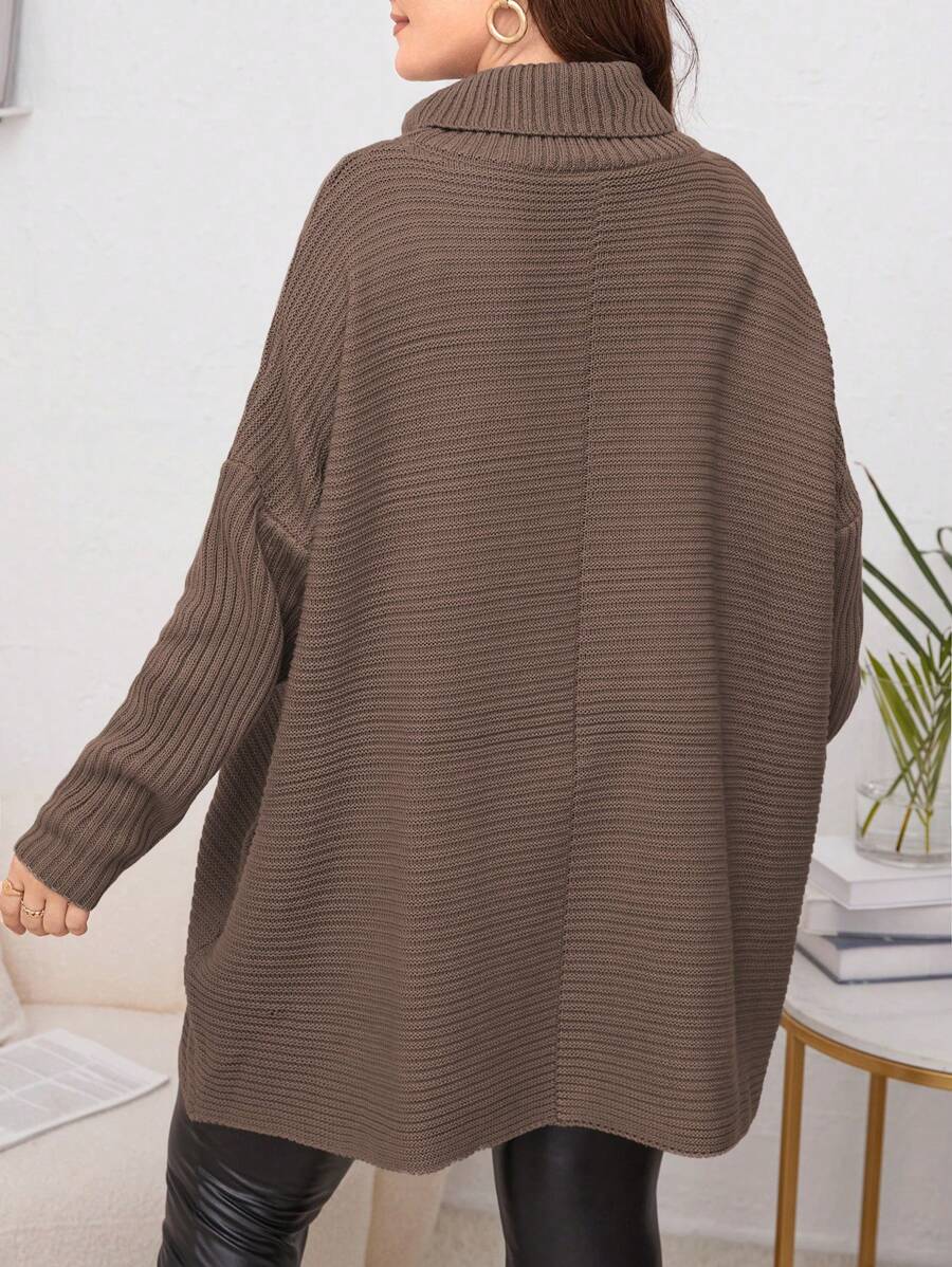 Abigail Ribbed Chunky Knit Turtleneck Sweater - view 8