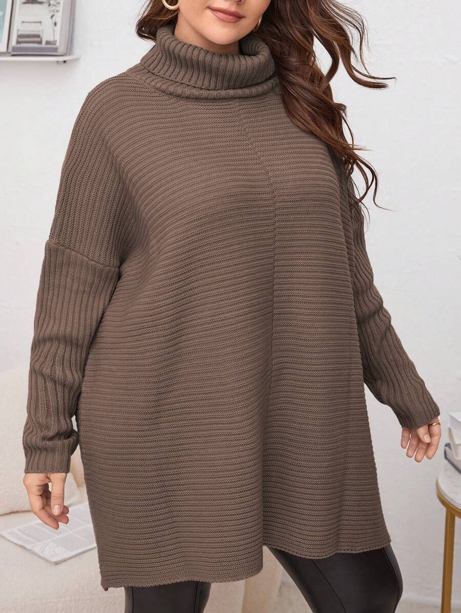 Abigail Ribbed Chunky Knit Turtleneck Sweater - view 9