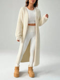 June Duster Layered Midi Length Longline Cardigan - front view