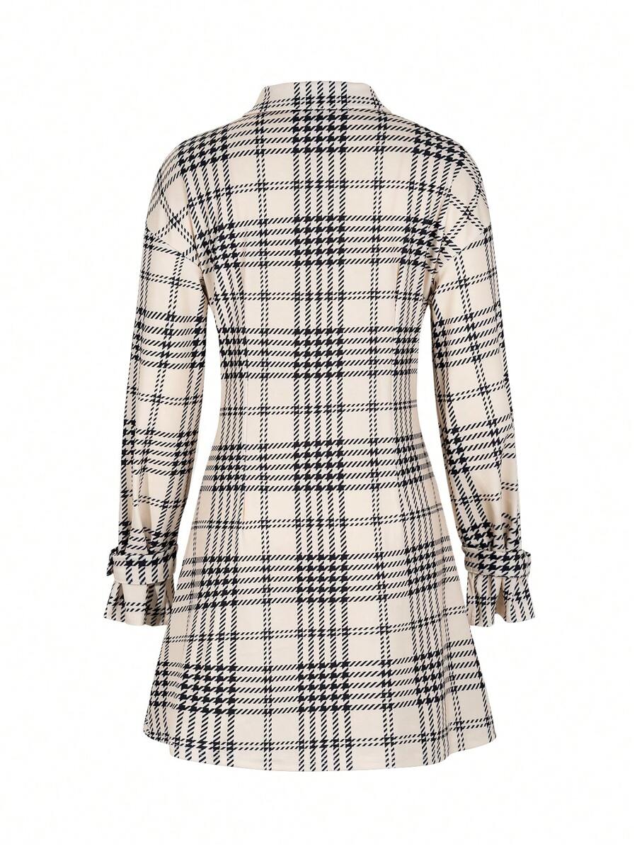 Imogen Plaid Button Front Shirt Dress - view 2