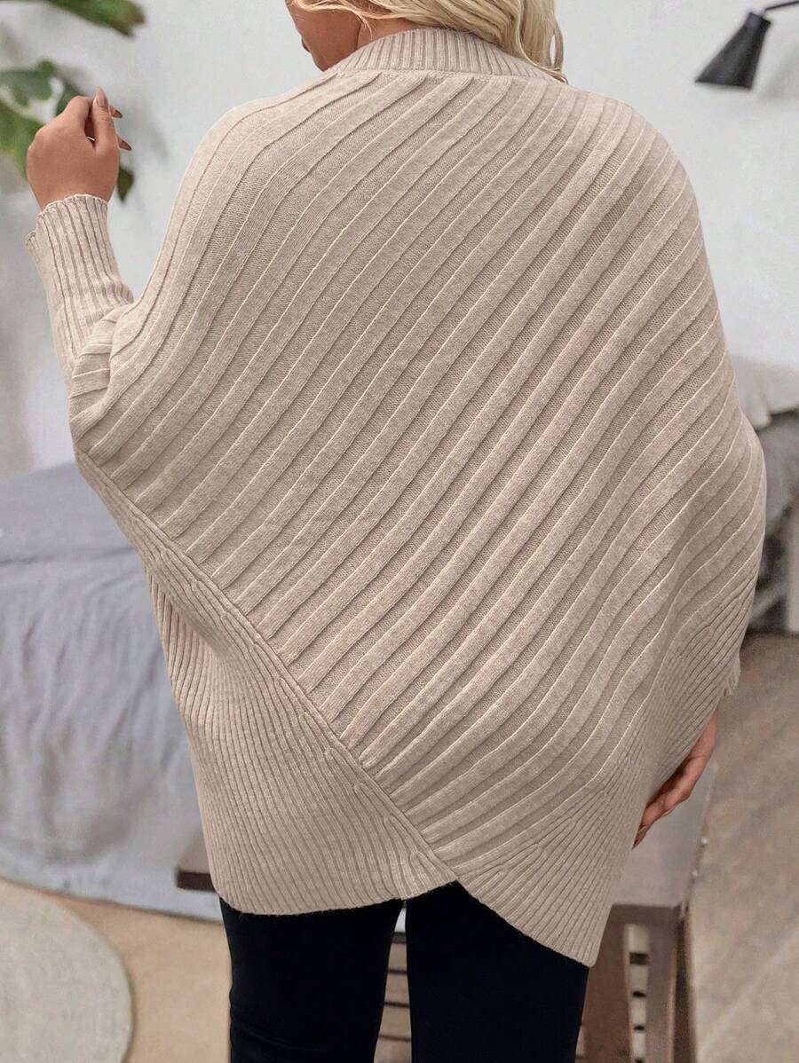 Giulia Oversized V Neck Batwing Sleeve Sweater - view 2