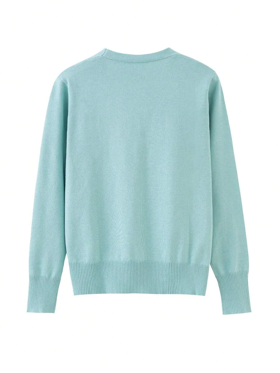 Ida Ribbed Button Front V Neck Cardigan - view 12