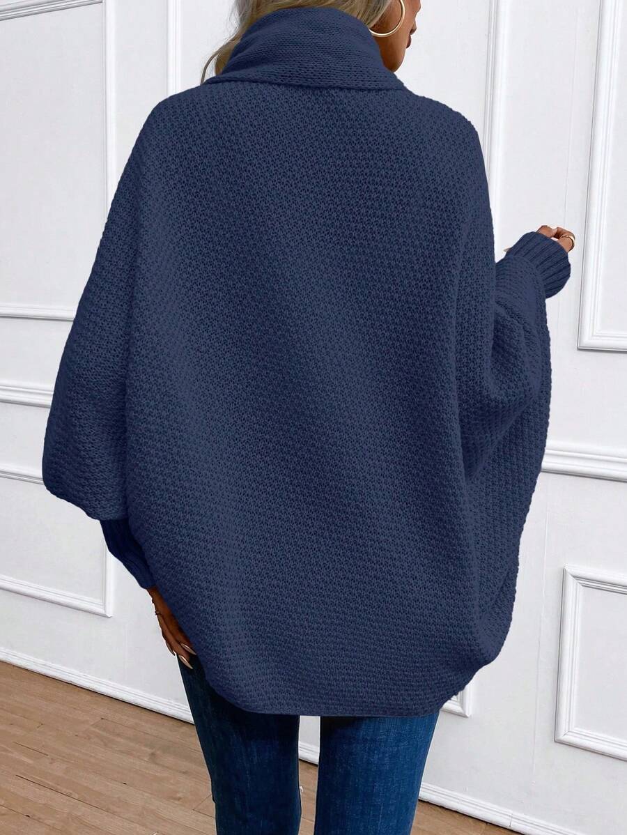 Noelle | Batwing Sleeve Shawl-Collar Open-Front Cardigan