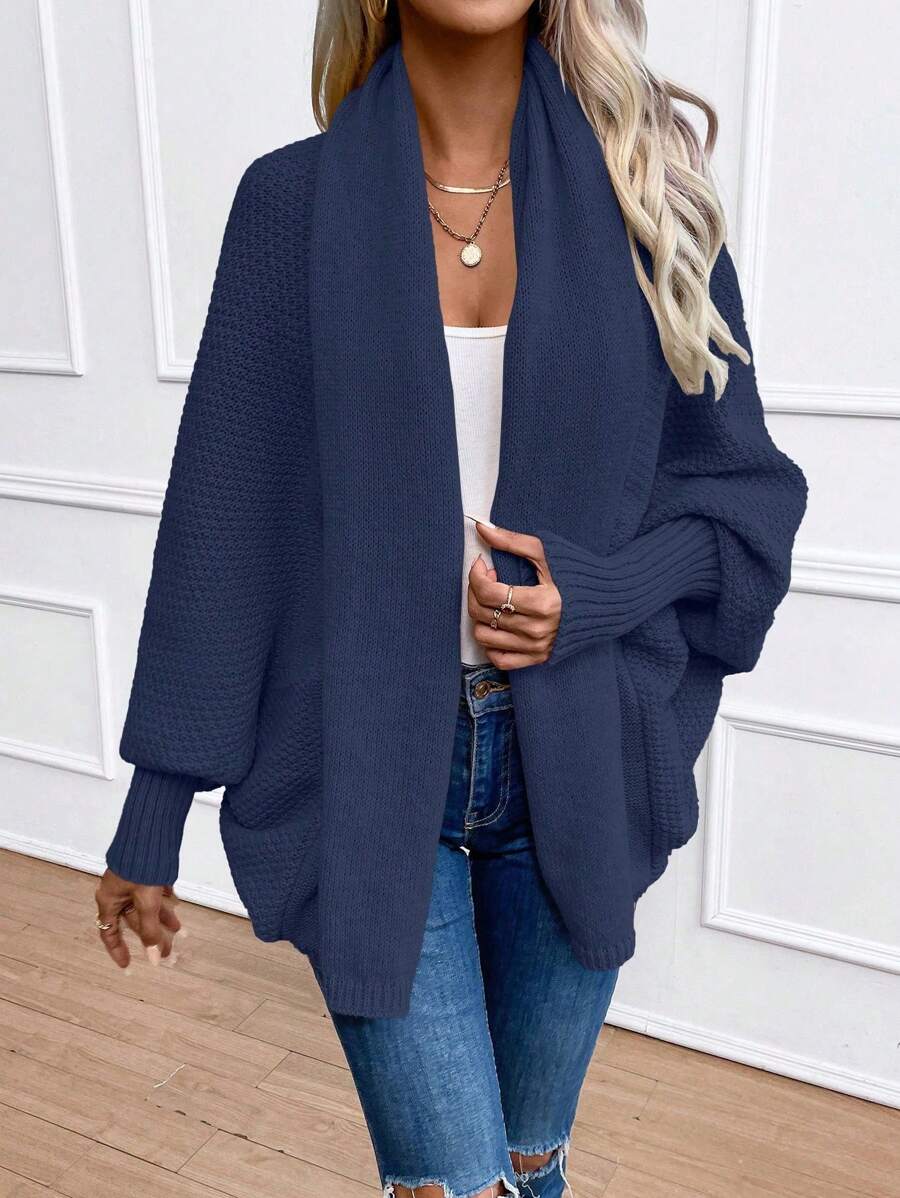 Elsa Open Front Shawl Collar Collared Cardigan - view 13