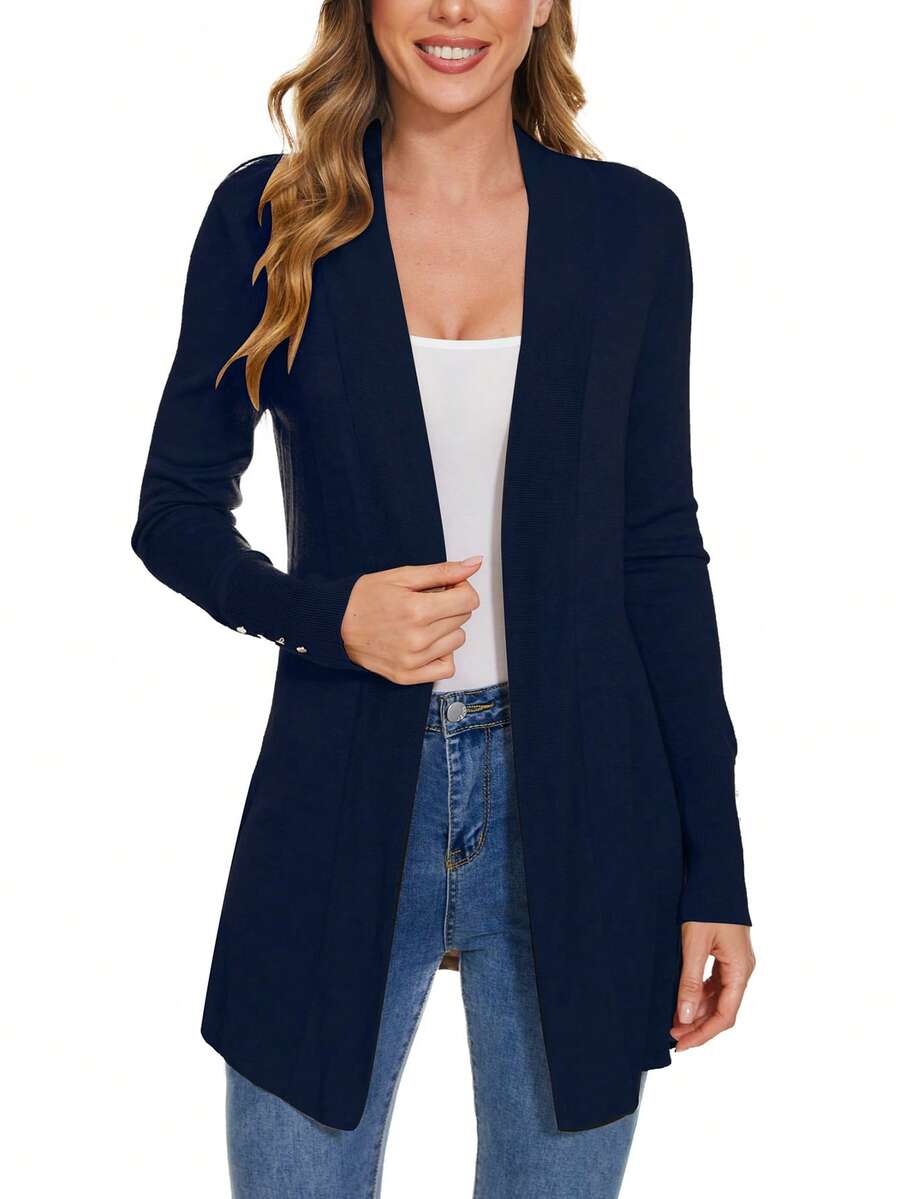 Talia Open Front Longline Cardigan - view 9