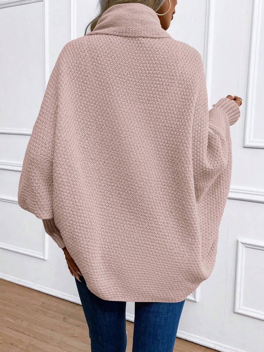 Noelle | Batwing Sleeve Shawl-Collar Open-Front Cardigan