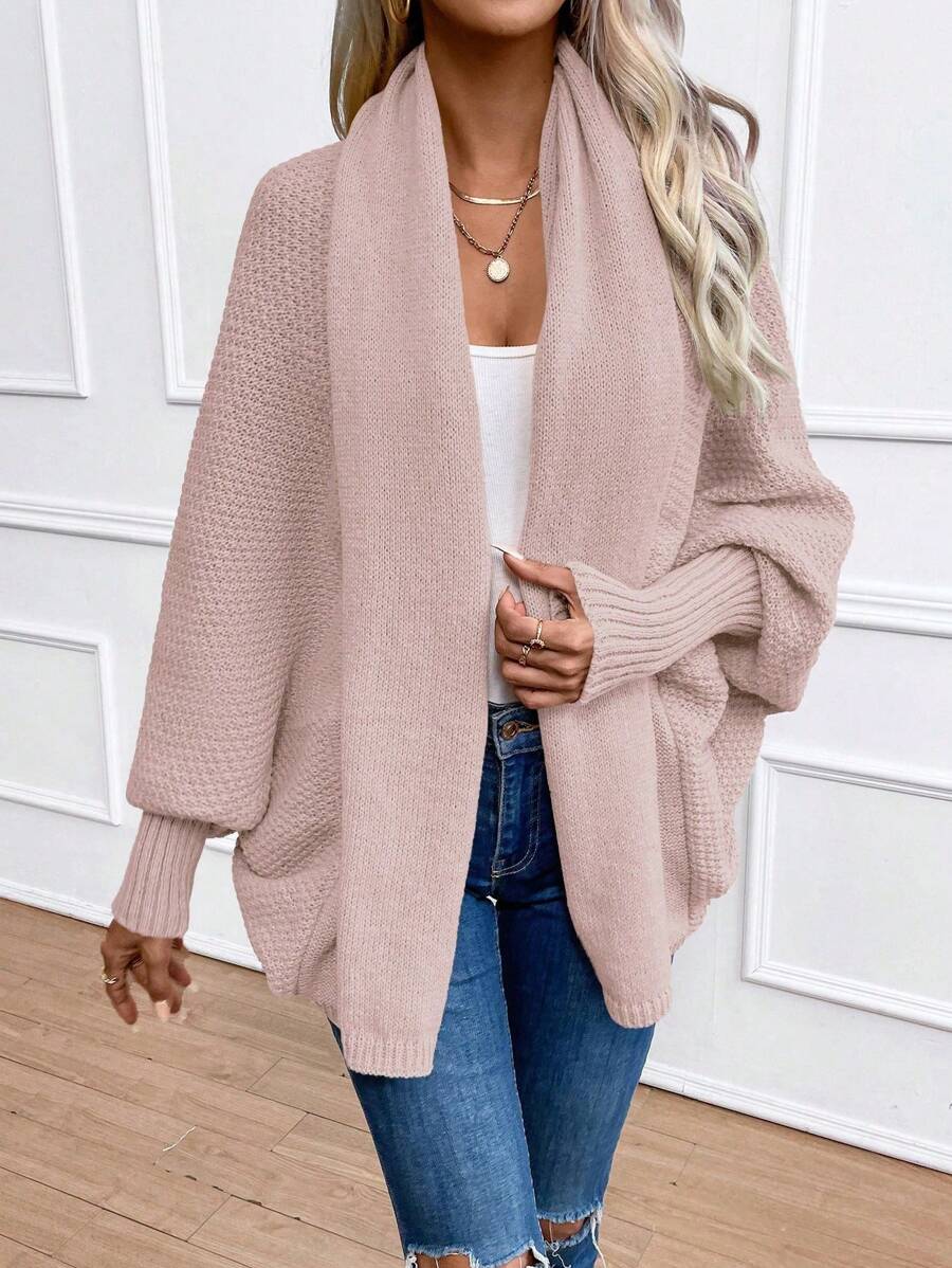 Elsa Open Front Shawl Collar Collared Cardigan - view 3