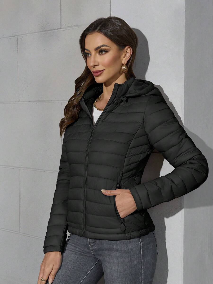 Leila Zip Front Puffer Jacket - view 5