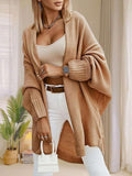 Greta Oversized Open Front Longline Cardigan - front view