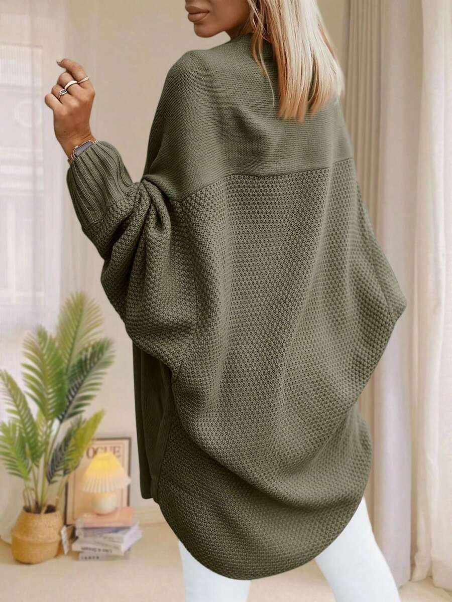 Greta Oversized Open Front Longline Cardigan - view 5