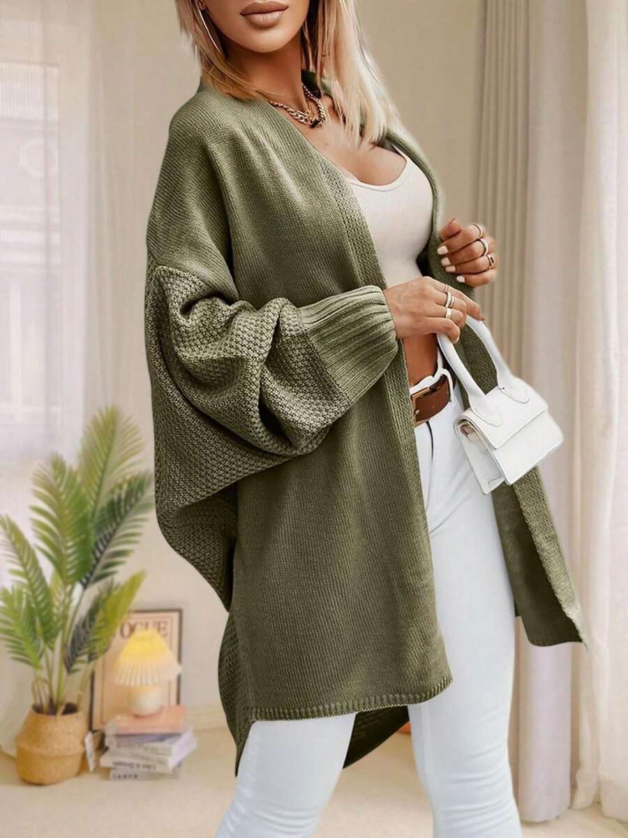 Greta Oversized Open Front Longline Cardigan - view 4