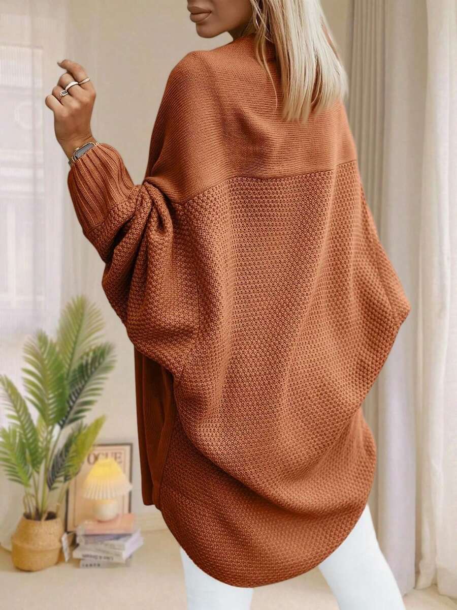 Greta Oversized Open Front Longline Cardigan - view 7