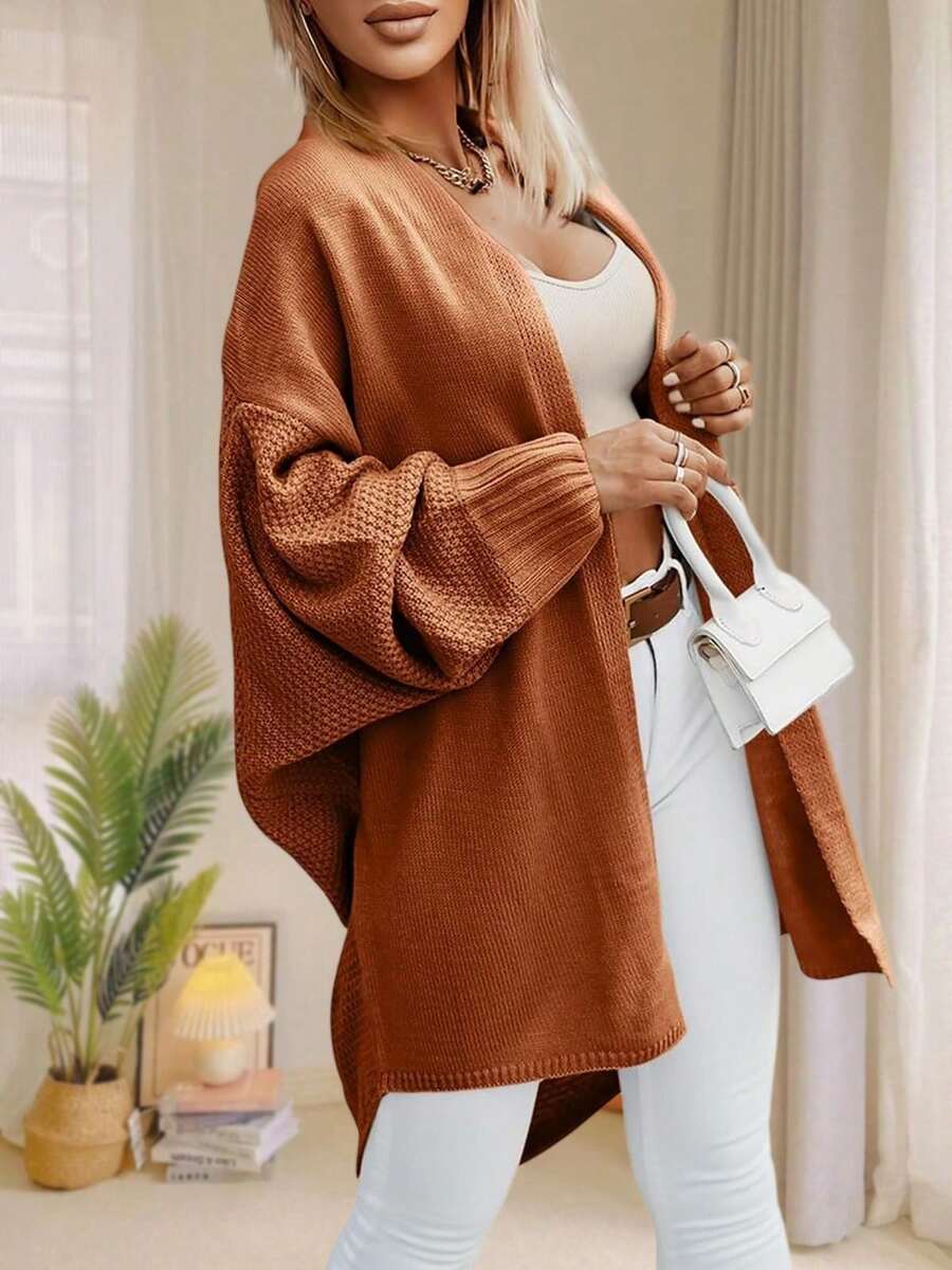 Greta Oversized Open Front Longline Cardigan - view 6
