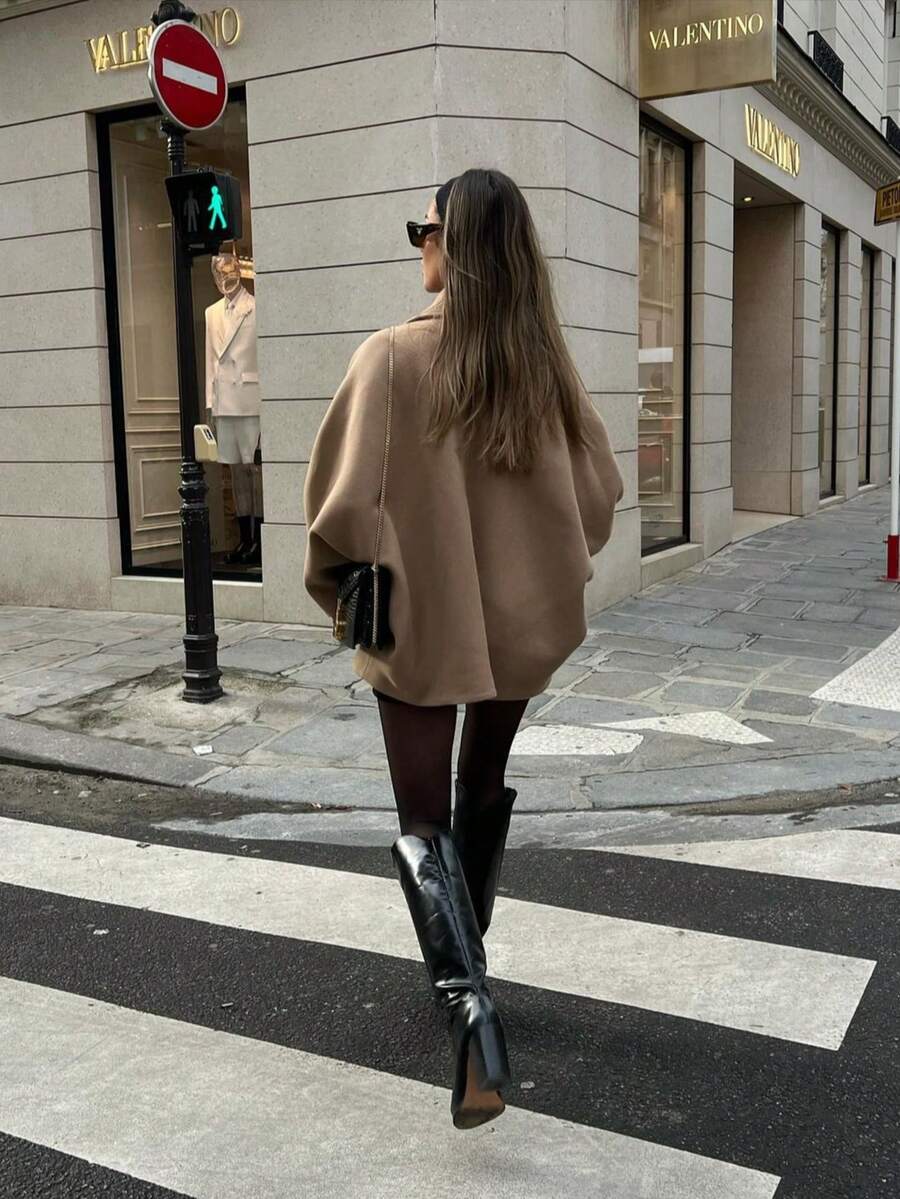 Faye Double Breasted Patch Pocket Overcoat - view 2