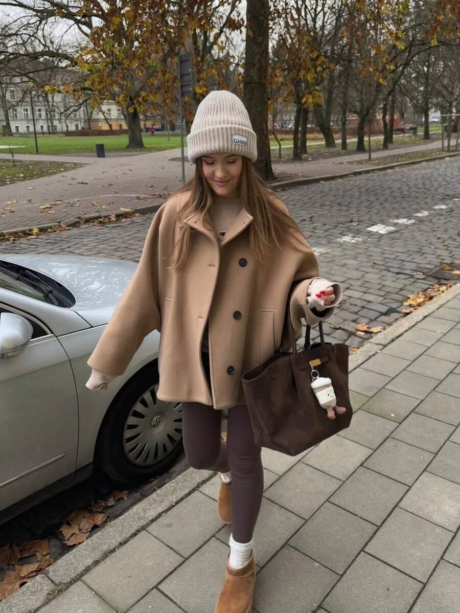 Faye Double Breasted Patch Pocket Overcoat - view 6