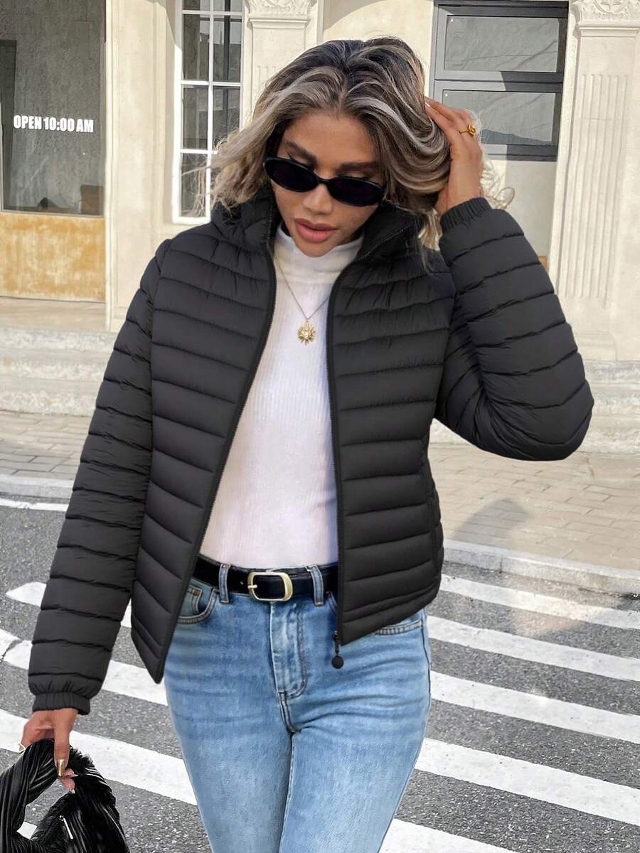 Leila Zip Front Puffer Jacket - view 3