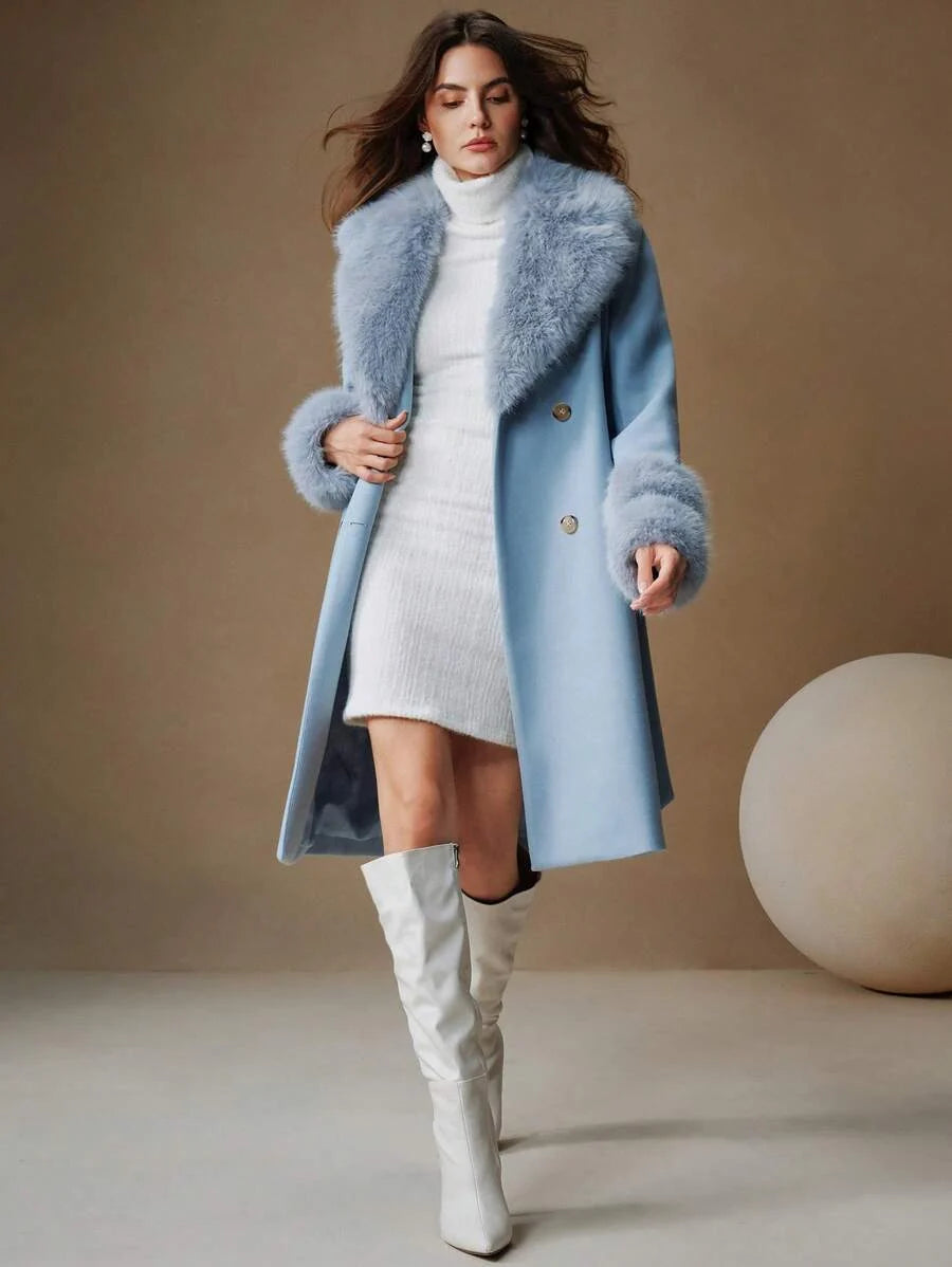 Nadine Collared Midi Length Longline Overcoat - view 2