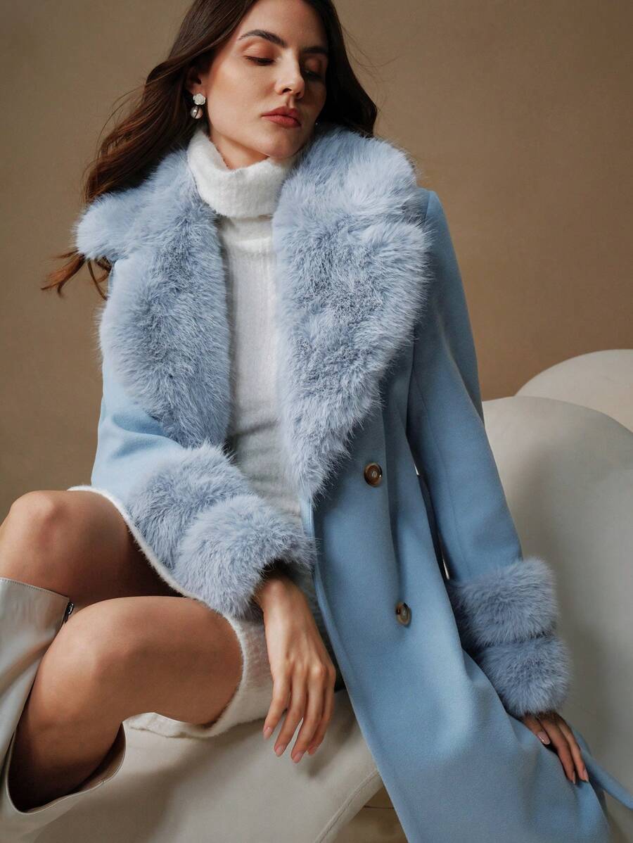 Nadine Collared Midi Length Longline Overcoat - view 3