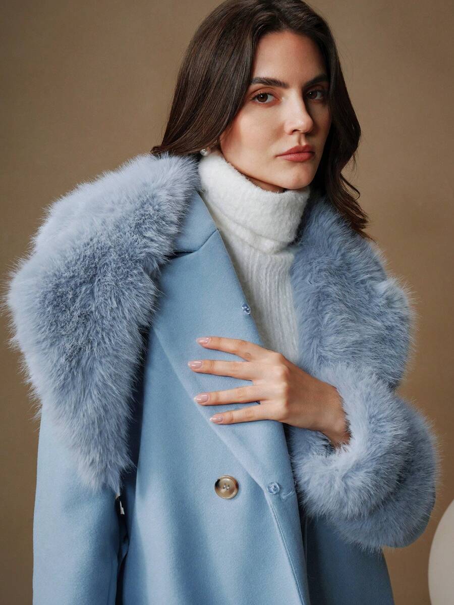 Nadine Collared Midi Length Longline Overcoat - view 4
