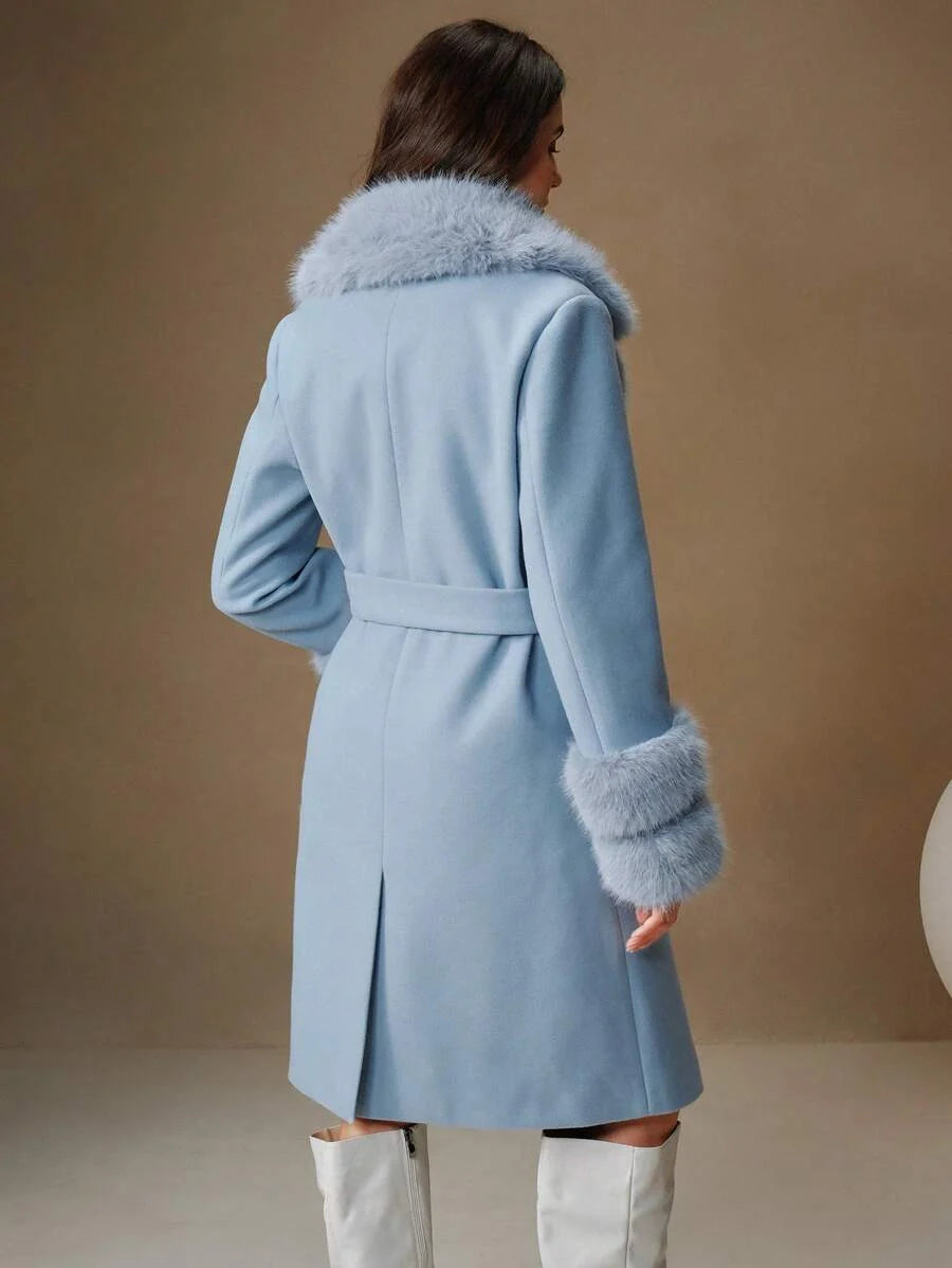 Nadine Collared Midi Length Longline Overcoat - view 5