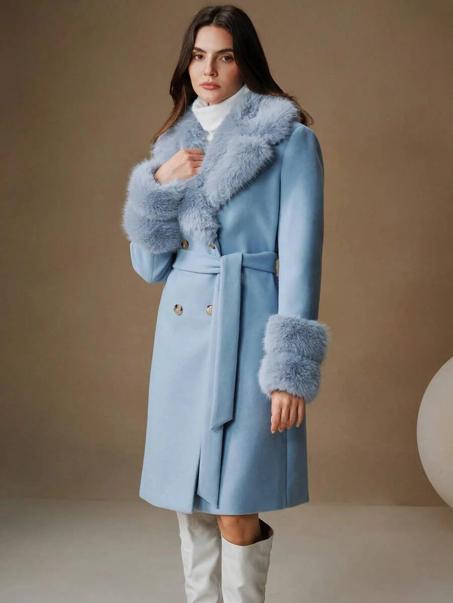 Nadine Collared Midi Length Longline Overcoat - view 6