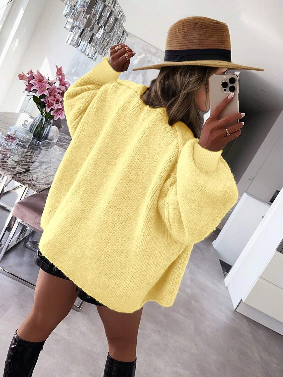 Carmen Oversized Open Front Drop Shoulder Cardigan - view 5