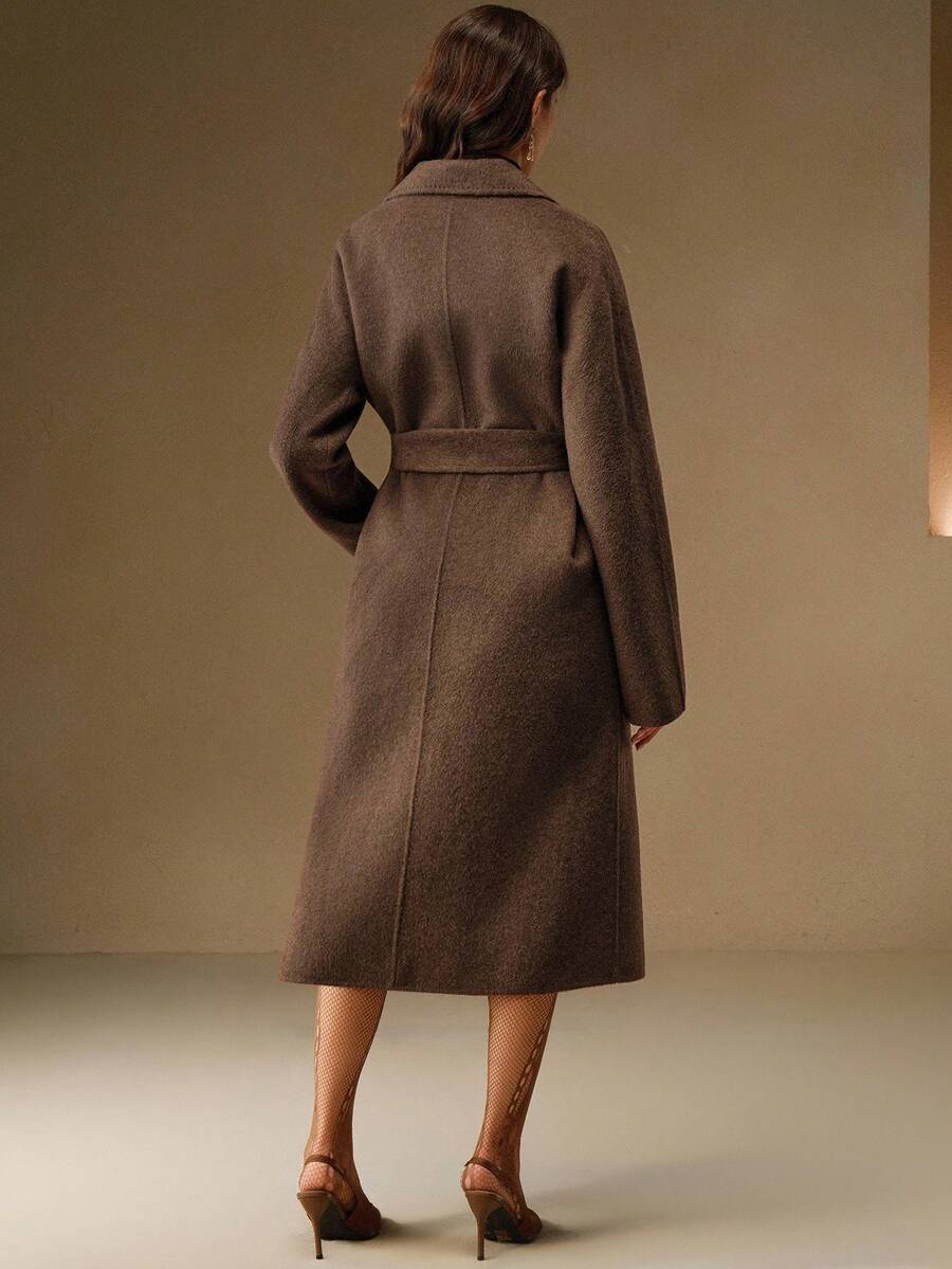 Laura Belted Double Breasted Longline Overcoat - view 4