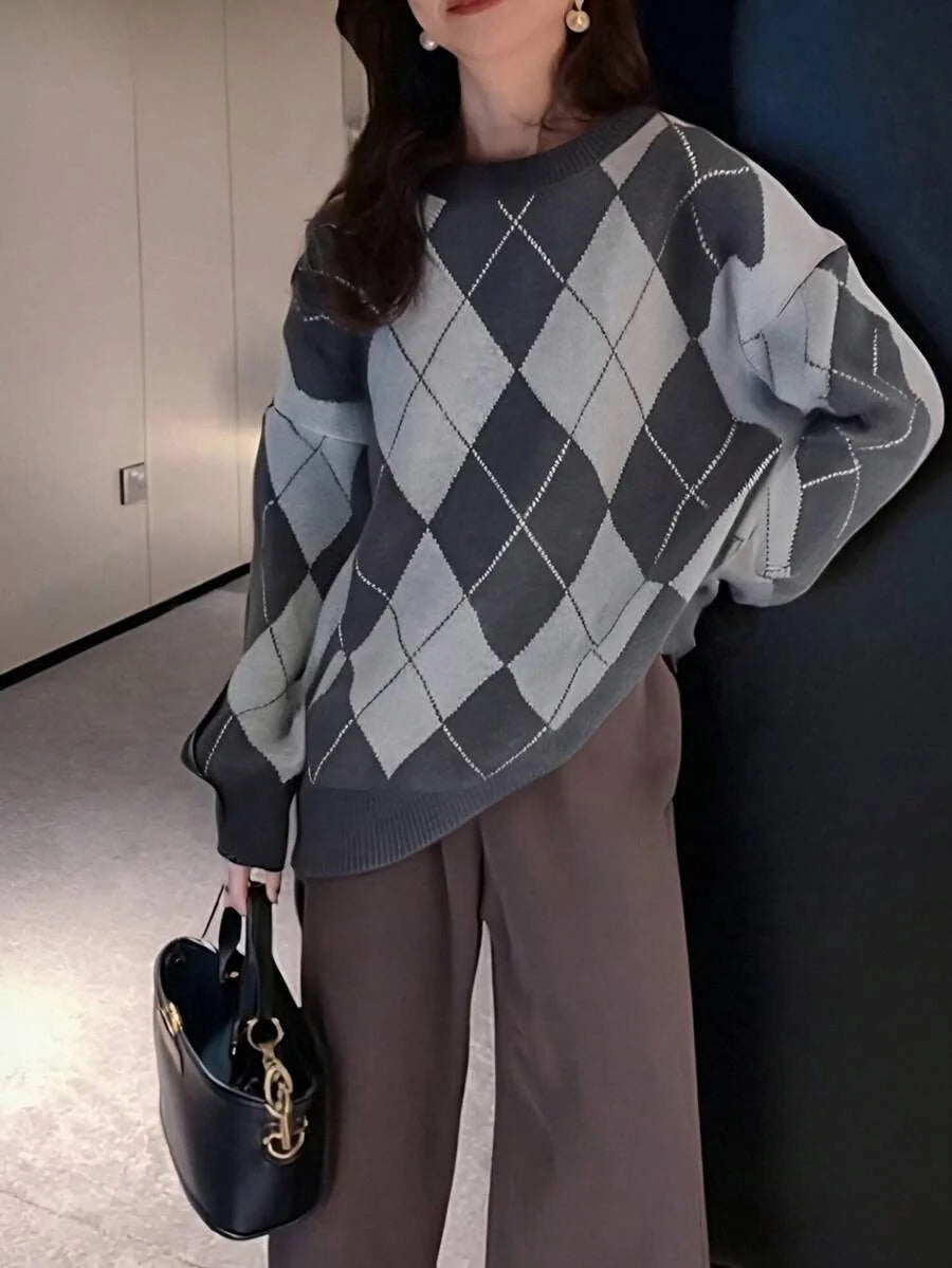 Nika Oversized Round Neck Drop Shoulder Sweater - view 11