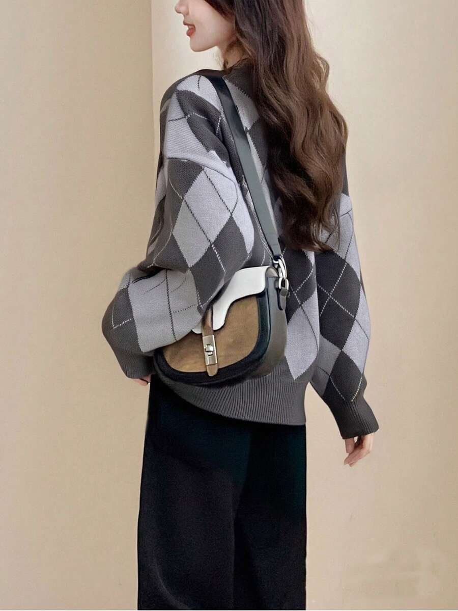 Nika Oversized Round Neck Drop Shoulder Sweater - view 10