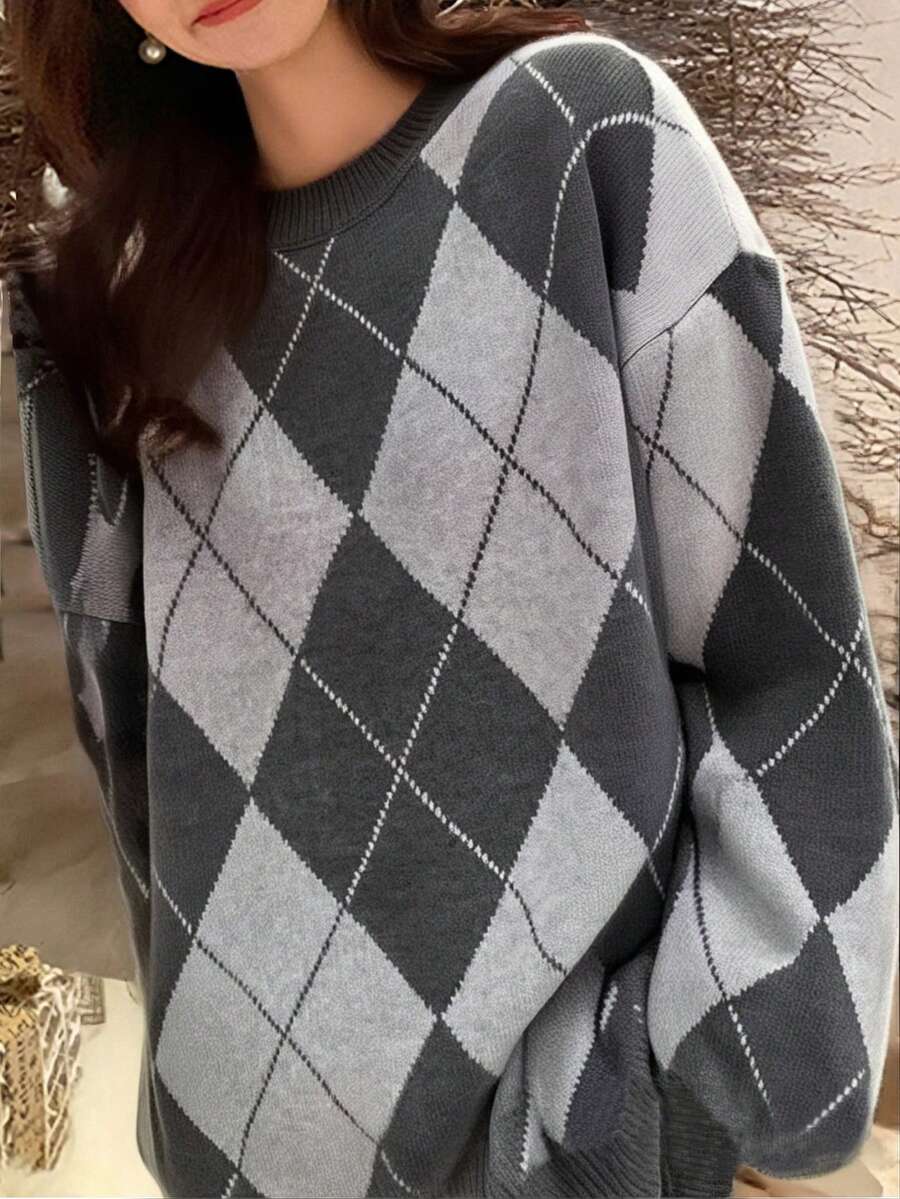 Nika Oversized Round Neck Drop Shoulder Sweater - view 12
