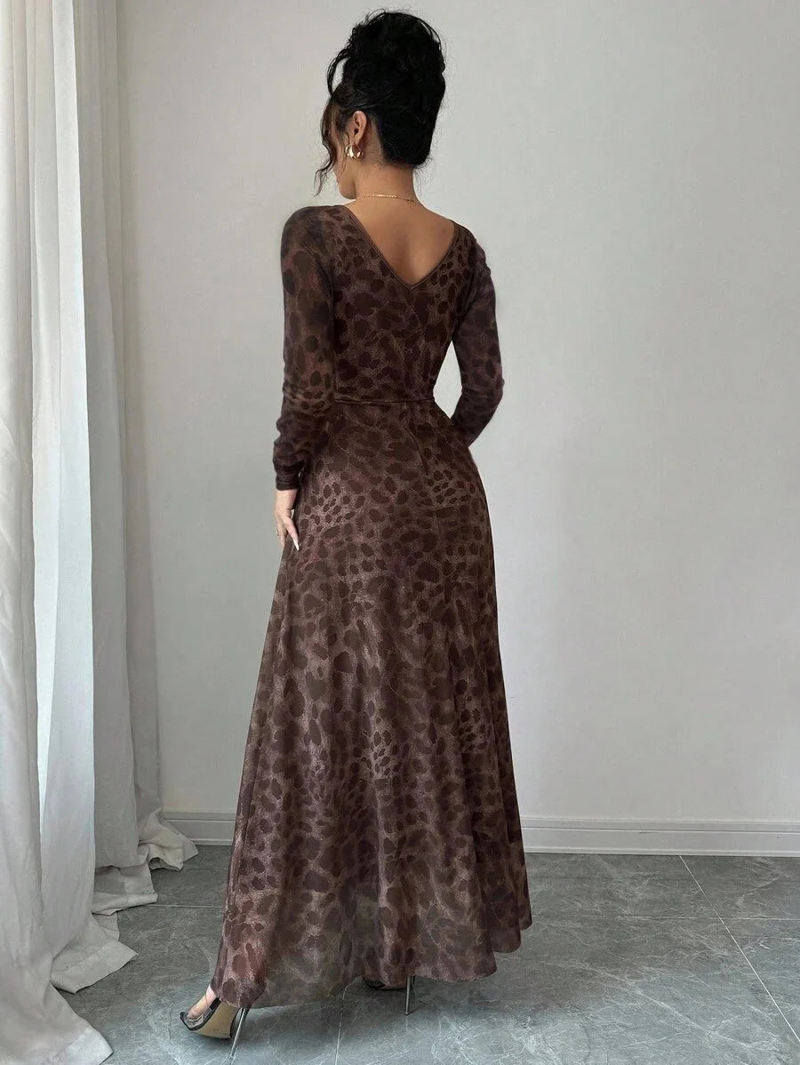 Evelyn Round Neck Ruched Maxi Dress - view 2