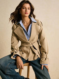 Penelope Belted Double Breasted Notch Lapel Trench Coat - view 5