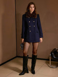 Zelie Double Breasted Collared Longline Overcoat - view 4