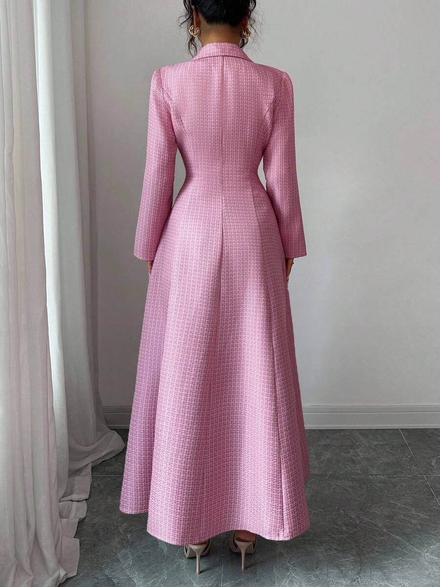 Nora Notch Lapel A Line Dress - view 6