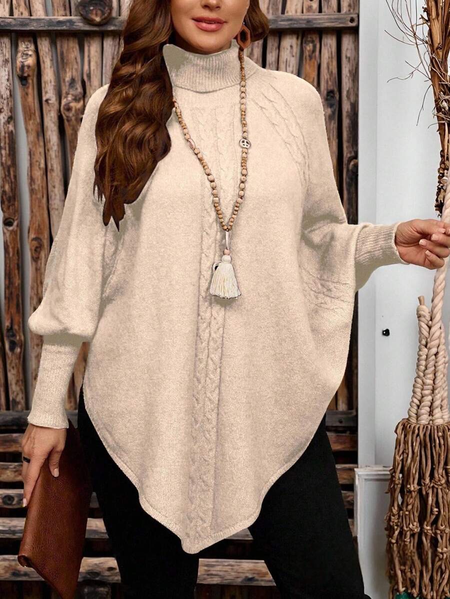 Chiara Batwing Sleeve High Neck Sweater - view 4