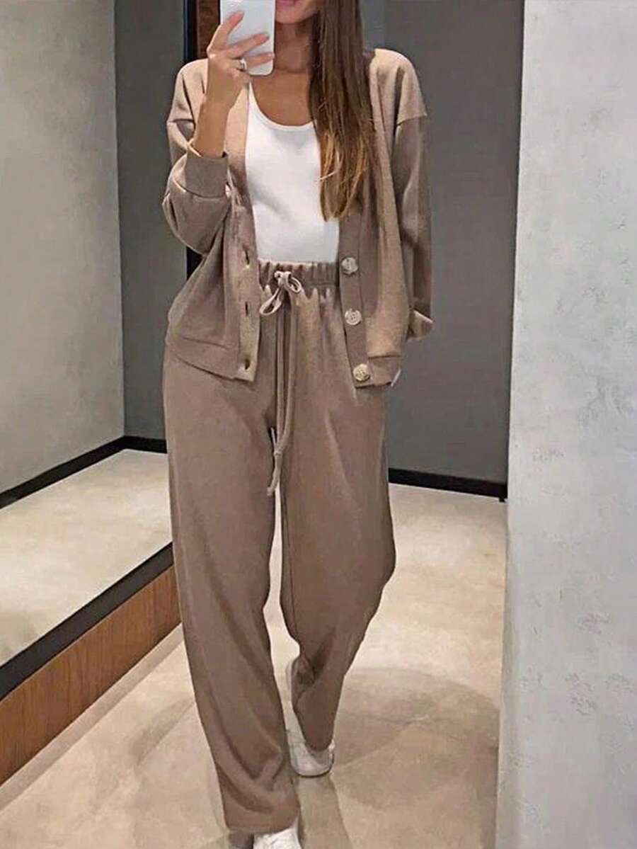 Dalia Wide Leg Two Piece Set - front view