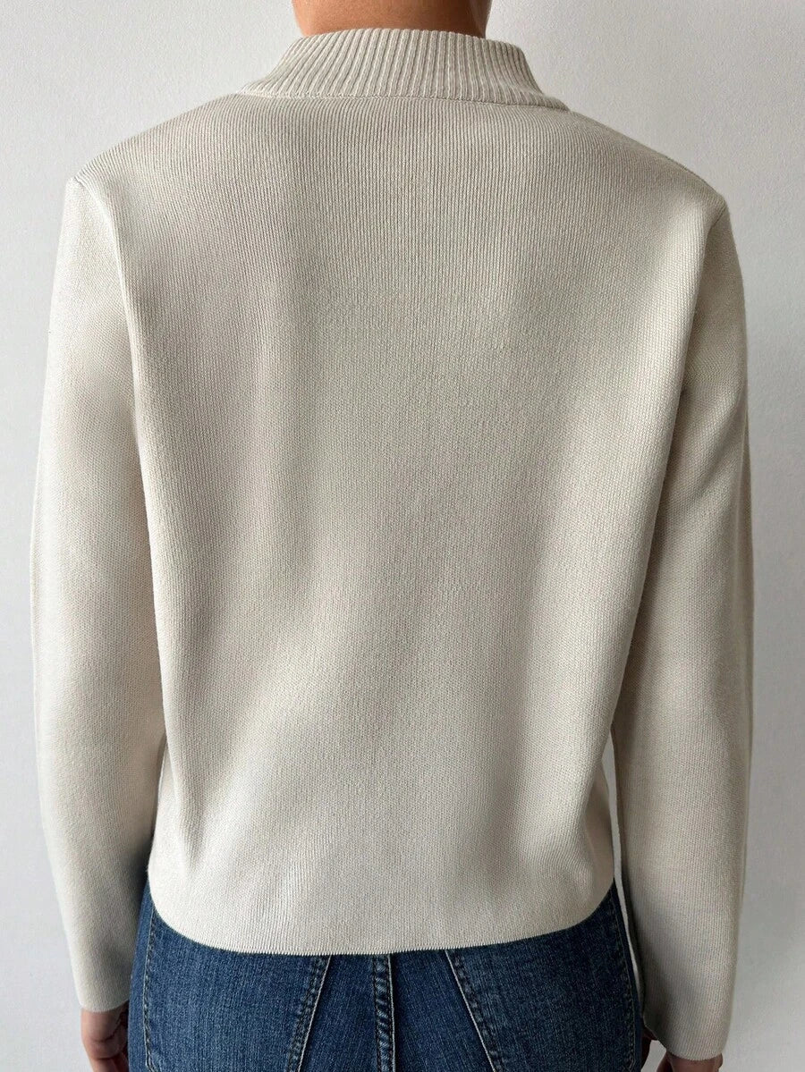 Julia Half Zip Turtleneck Sweater - view 2