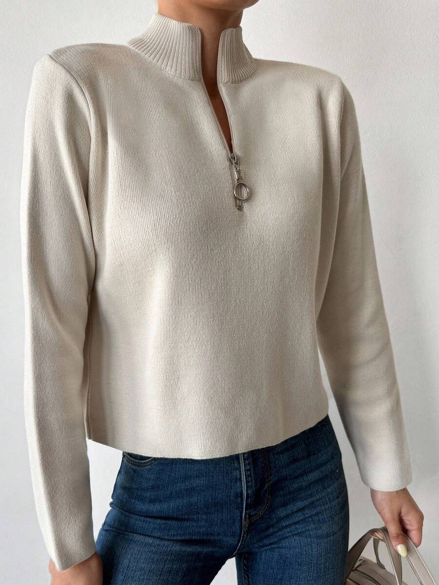 Julia Half Zip Turtleneck Sweater - view 3