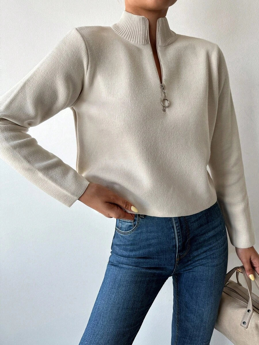 Julia Half Zip Turtleneck Sweater - view 4