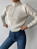 Julia Half Zip Turtleneck Sweater - front view