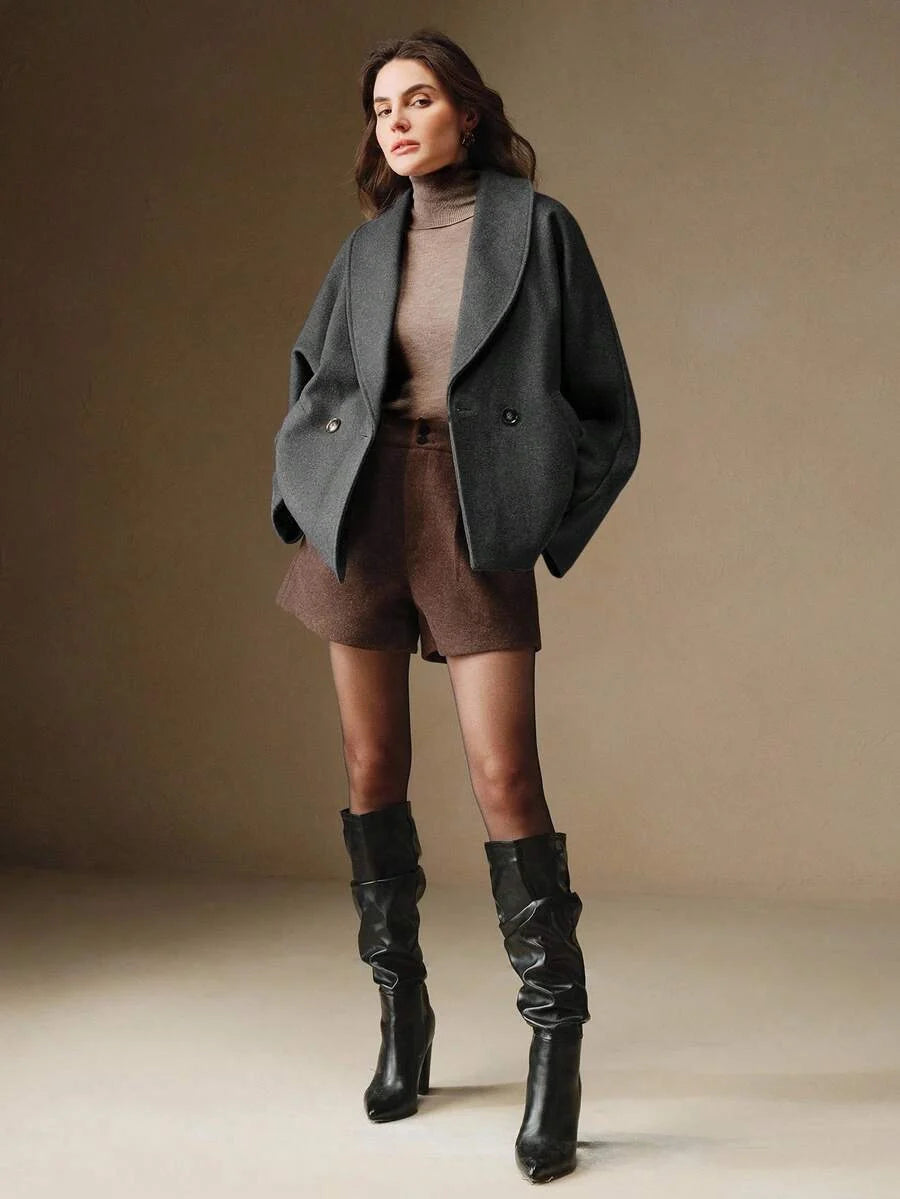 Rosalind Double Breasted Shawl Collar Collared Jacket - view 9