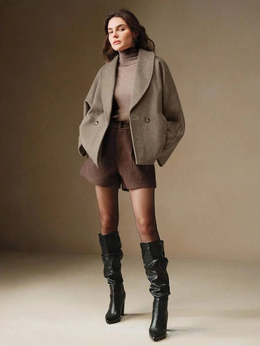 Rosalind Double Breasted Shawl Collar Collared Jacket - view 6