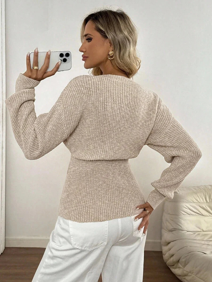 Leila V Neck Drop Shoulder Cardigan - view 5