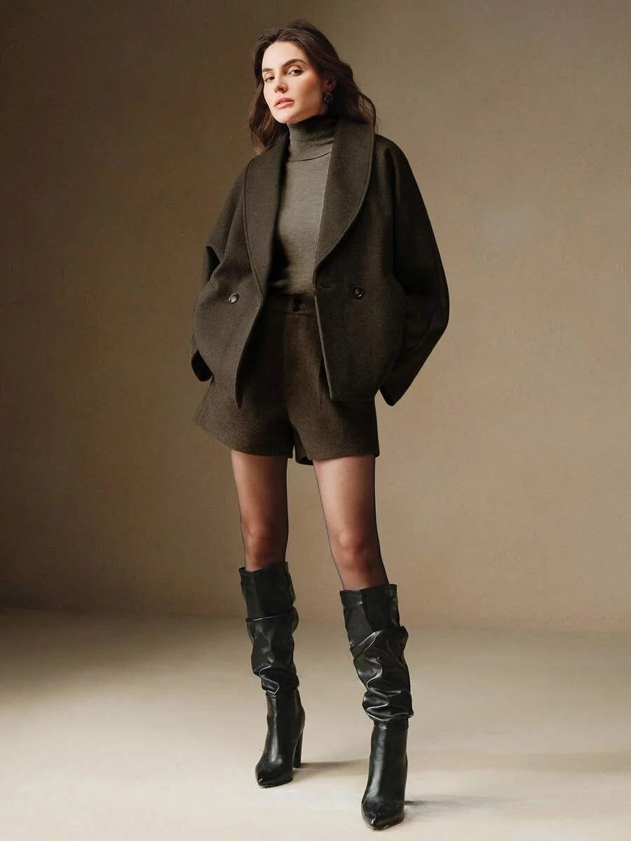 Rosalind Double Breasted Shawl Collar Collared Jacket - view 3