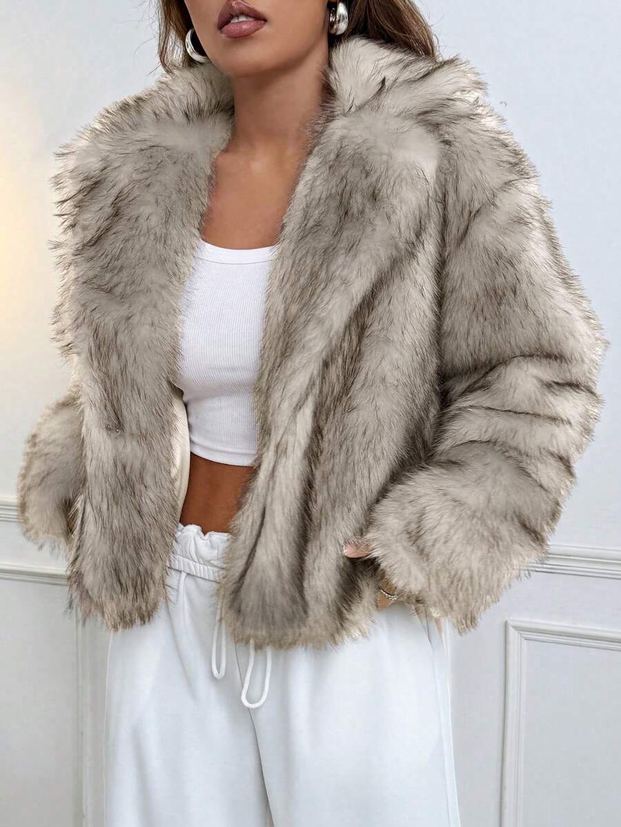 Genevieve Cropped Drop Shoulder Collared Layered Jacket - view 5